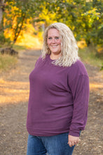 Load image into Gallery viewer, Corrine Ribbed Pullover Top - Plum
