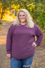 Load image into Gallery viewer, Corrine Ribbed Pullover Top - Plum
