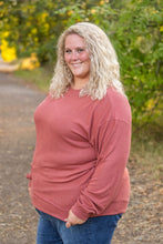 Load image into Gallery viewer, Corrine Ribbed Pullover Top - Terra Cotta
