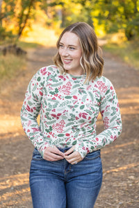 Blair Long Sleeve Top in Holiday Berry