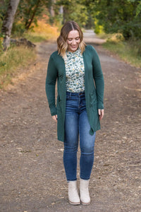 Blair Long Sleeve Top in Green Floral