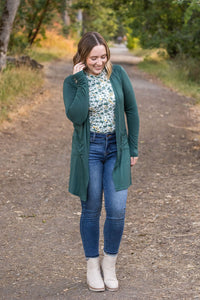 Blair Long Sleeve Top in Green Floral