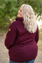 Load image into Gallery viewer, Classic Zoey Zip Cowl Sweatshirt - Burgundy
