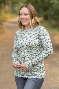 Blair Long Sleeve Top in Green Floral