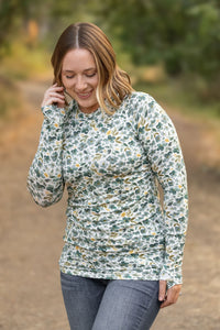 Blair Long Sleeve Top in Green Floral