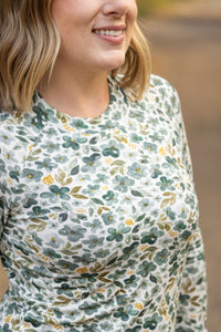 Blair Long Sleeve Top in Green Floral