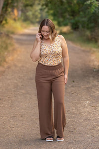 Presley Palazzo Pants - Coffee