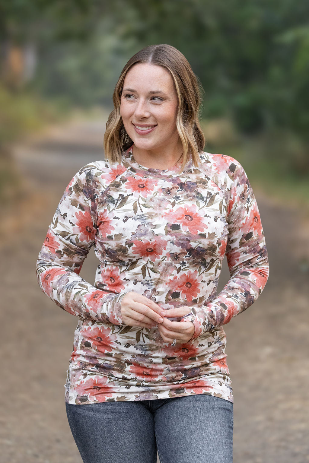 Blair Long Sleeve Top in Floral Sunset