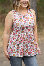 Load image into Gallery viewer, Renee Ruffle Tank - Fall Boho Floral
