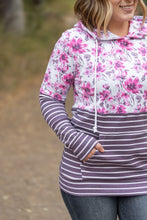 Load image into Gallery viewer, Hailey Pullover Hoodie - Pink Floral and Stripes
