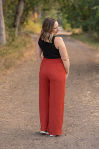 Presley Palazzo Pants - Brick