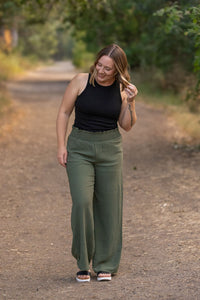 Presley Palazzo Pants - Olive