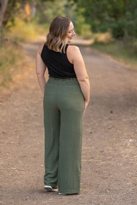 Presley Palazzo Pants - Olive