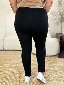 Wide Waistband Sports Leggings (multiple color options)