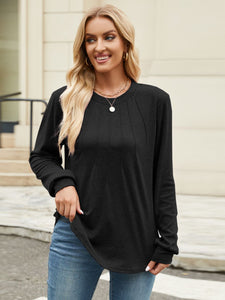 Round Neck Long Sleeve Top (multiple color options)