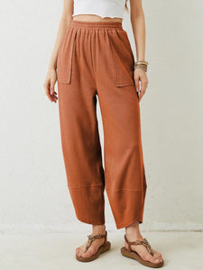 Lovelet Elastic Waist Wide Leg Pants (multiple color options)