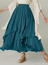 Load image into Gallery viewer, Smocked Waist Band Ruched Layered Skirt (multiple color options)
