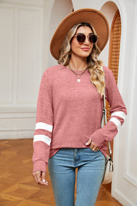 Round Neck Long Sleeve Top (multiple color options)