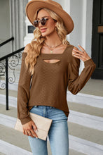 Load image into Gallery viewer, Cold Shoulder Square Neck Cutout Blouse (multiple color options)
