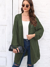 Load image into Gallery viewer, Cable-Knit Open Front Long Sleeve Cardigan (multiple color options)
