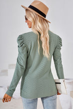 Load image into Gallery viewer, Round Neck Puff Sleeve Top (multiple color options)
