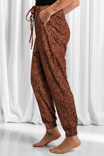 Load image into Gallery viewer, Leopard Drawstring Pocketed Pants (multiple color options)
