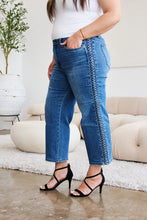 Load image into Gallery viewer, Judy Blue Braid Side Detail Wide Leg Jeans
