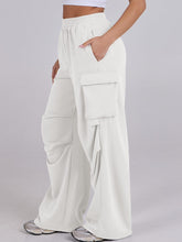 Load image into Gallery viewer, Elastic Waist Wide Leg Pants with Pockets (multiple color options)
