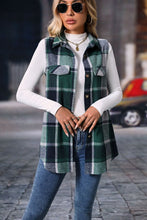 Load image into Gallery viewer, Plaid Button Up Vest (multiple color options)
