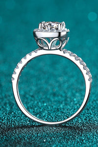 She's The One 2 Carat Moissanite Square Halo Ring