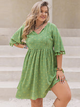 Load image into Gallery viewer, Tied Tassel Half Sleeve Mini Dress
