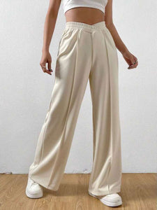 Elastic Waist Wide Leg Pants (multiple color options)