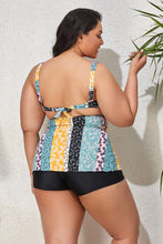 Load image into Gallery viewer, Printed Crisscross Cutout Two-Piece Swim Set (multiple color options)
