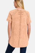 Load image into Gallery viewer, Heathered Round Neck Short Sleeve Top
