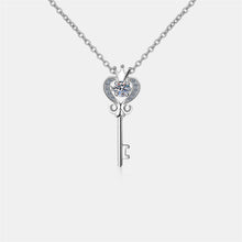 Load image into Gallery viewer, Key Shape Moissanite 925 Sterling Silver Necklace
