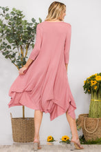 Load image into Gallery viewer, Pick-up Hem Asymmetric Midi Dress
