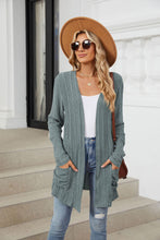 Load image into Gallery viewer, Pocketed Open Front Long Sleeve Cardigan (multiple color options)
