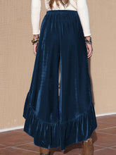 Load image into Gallery viewer, Slit Ruffled Wide Leg Pants (multiple color options)
