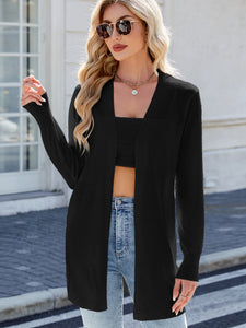 Open Front Long Sleeve Cardigan (multiple color options)