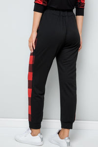 Plaid Side Print Lounge Sweatpants