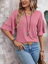 Load image into Gallery viewer, V-Neck Layered Sleeve Top(multiple color options)
