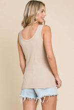 Load image into Gallery viewer, Ribbed Scoop Neck Tank
