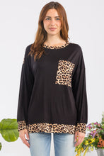 Load image into Gallery viewer, Leopard Round Neck Dropped Shoulder T-Shirt
