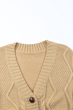 Load image into Gallery viewer, Cable-Knit Button Down V-Neck Cardigan (multiple color options)
