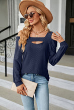 Load image into Gallery viewer, Cold Shoulder Square Neck Cutout Blouse (multiple color options)
