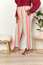 Load image into Gallery viewer, Bohemian Rhapsody Striped Smocked Waist Pants with Pockets
