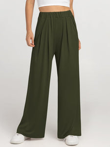 Elastic Waist Wide Leg Pants (multiple color options)