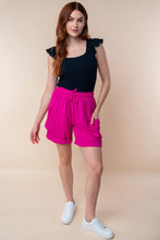 Load image into Gallery viewer, High Waisted Drawstring Knit Cargo Shorts
