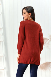 Open Front Long Sleeve Cardigan (multiple color options)