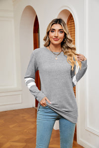 Round Neck Long Sleeve Top (multiple color options)